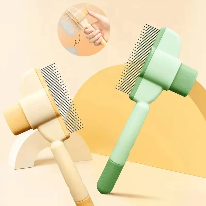 One Click Pet Grooming Brush For Gentle Fur Removal And Care