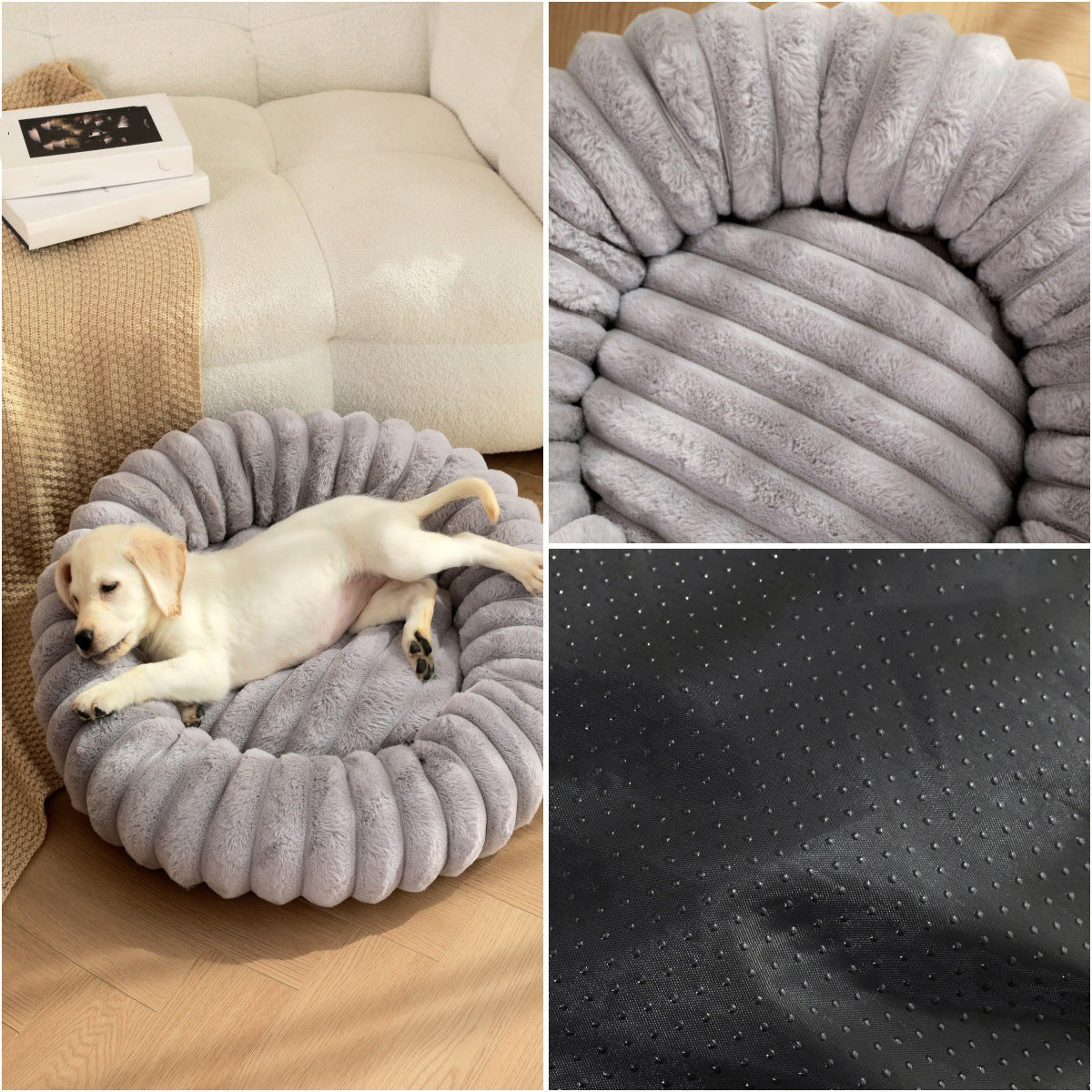 Pet Plush Winter Bed Round Warm Sleeping Nest