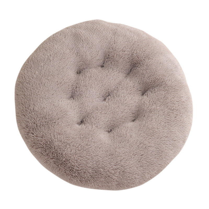 Pet Round Plush Warm Sleeping Mat Bed House