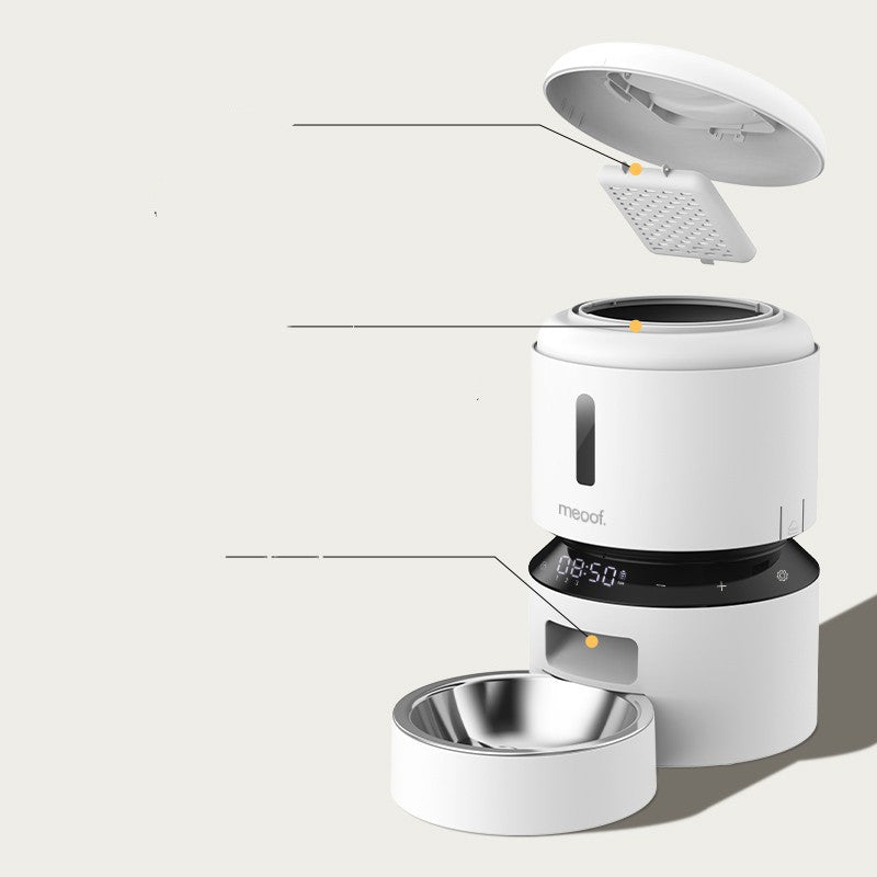 Pet Capsule Automatic Feeder Double Bowl Feeding Station