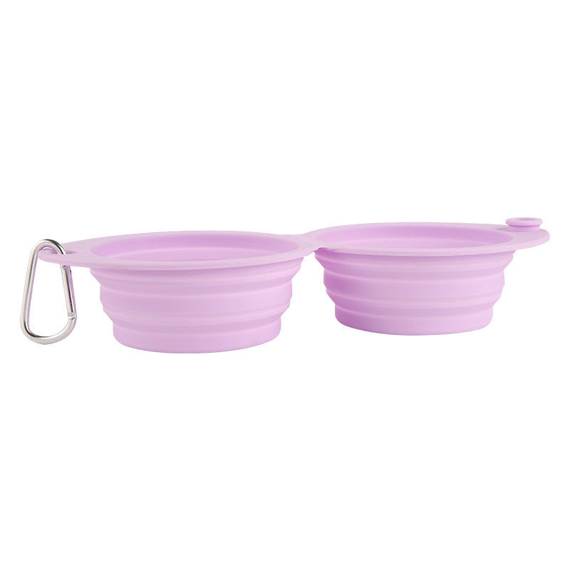 Pet Silicone Foldable Portable Outdoor Feeding Bowl