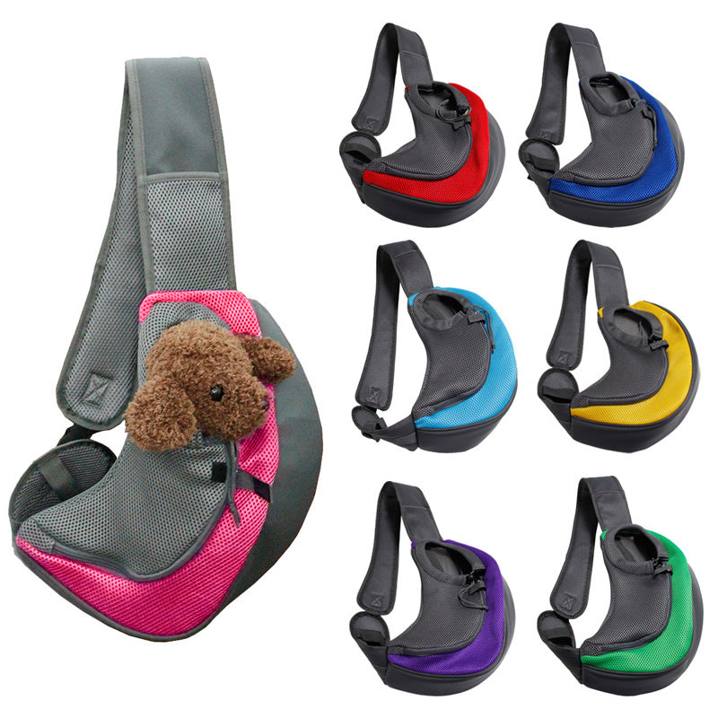 Mesh Oxford Pet Carrier Shoulder Bag For Outdoor Travel
