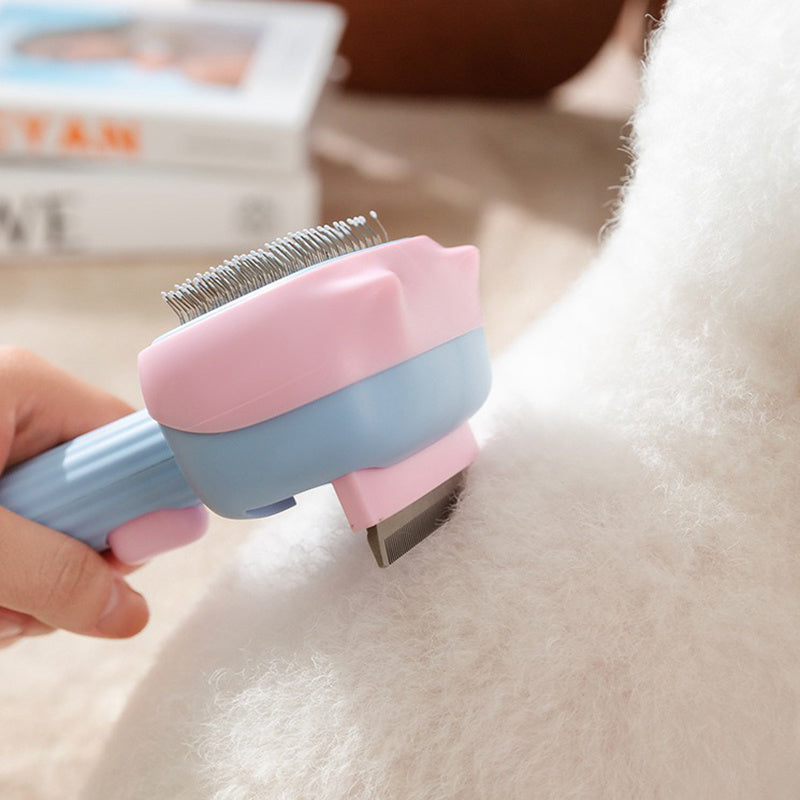 Pet Deshedding Grooming Brush For Loose Fur And Shedding Control