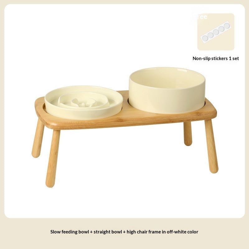Pet Ceramic Slow Feeding Bowl Anti Choking Feeder