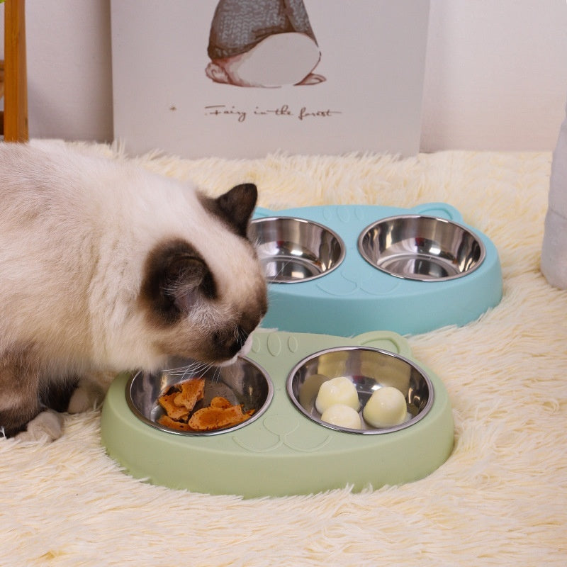 Pet Food Water Bowl Feeding Basin Dish