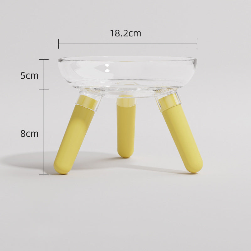 Pet Glass Feeding Bowl Anti Knock Water Food Bowl