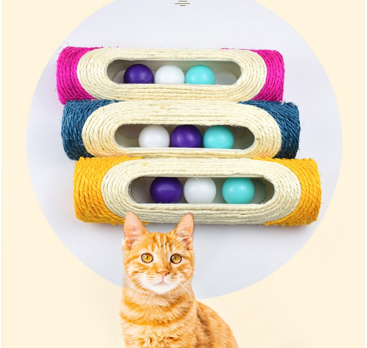 Three Tier Sisal Drum Interactive Pet Scratching Toy