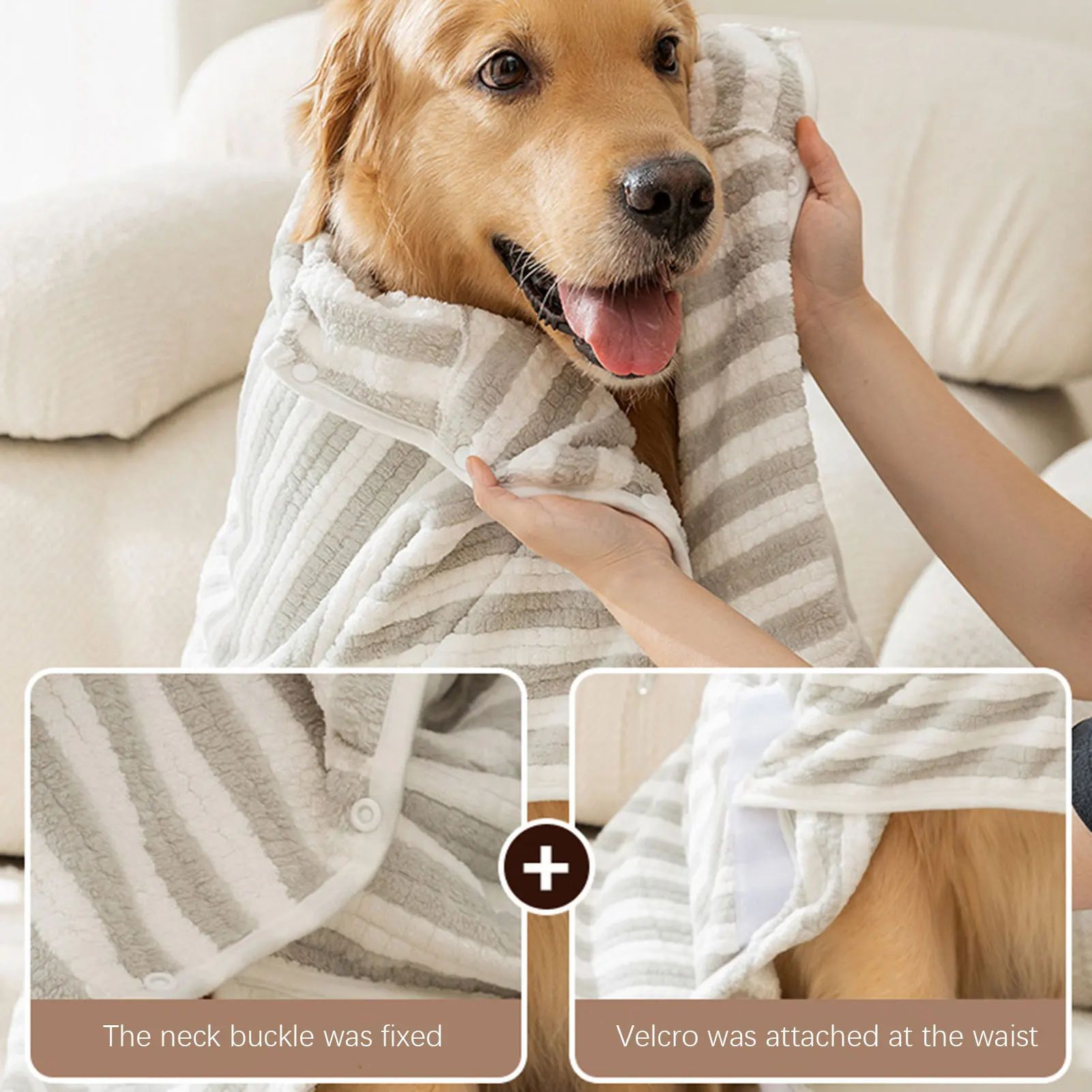 Ultra-Absorbent Pet Bath Towel Quick-Drying Bathrobe Bathing Supplies