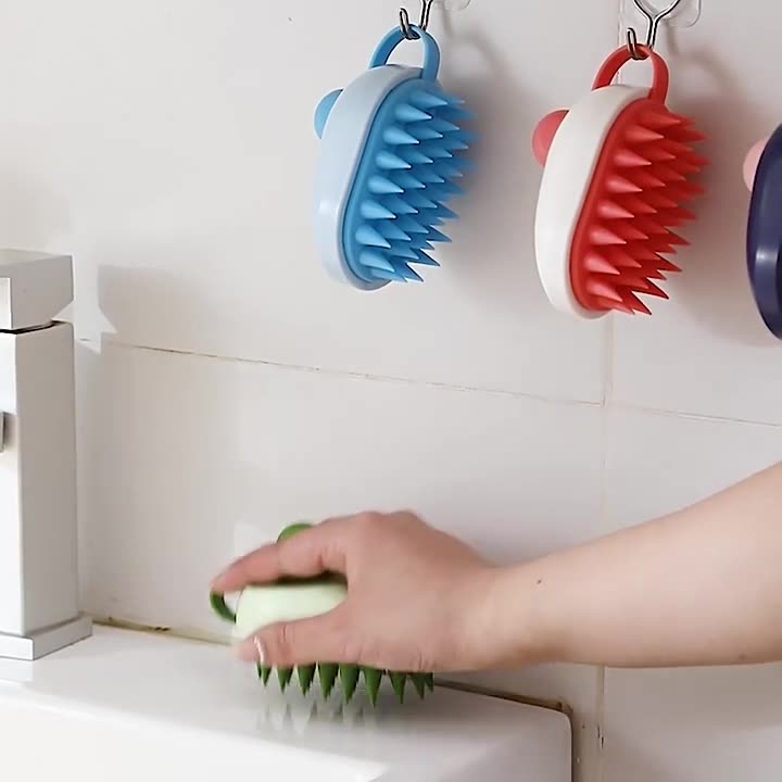 Pet Bath Shampoo Brush Soft Gel Massage Grooming Tool