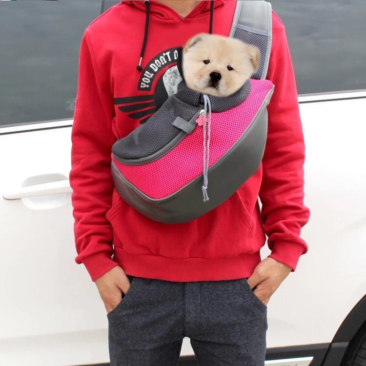 Mesh Oxford Pet Carrier Shoulder Bag For Outdoor Travel