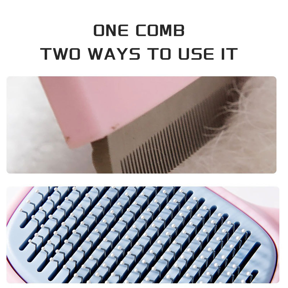 Pet Deshedding Grooming Brush For Loose Fur And Shedding Control