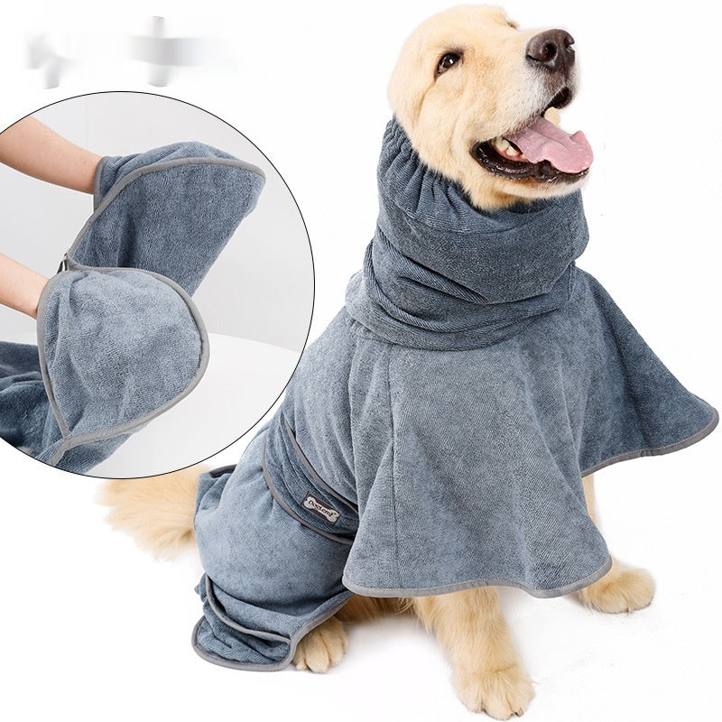 Pet Bath Towel Cotton Absorbent Quick Drying Bathing Tool