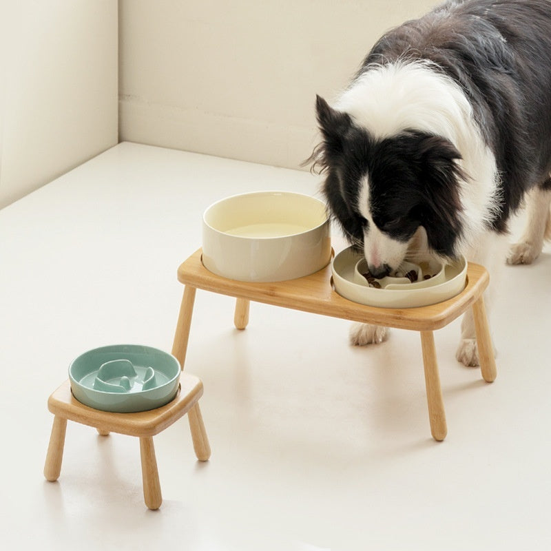 Pet Ceramic Slow Feeding Bowl Anti Choking Feeder