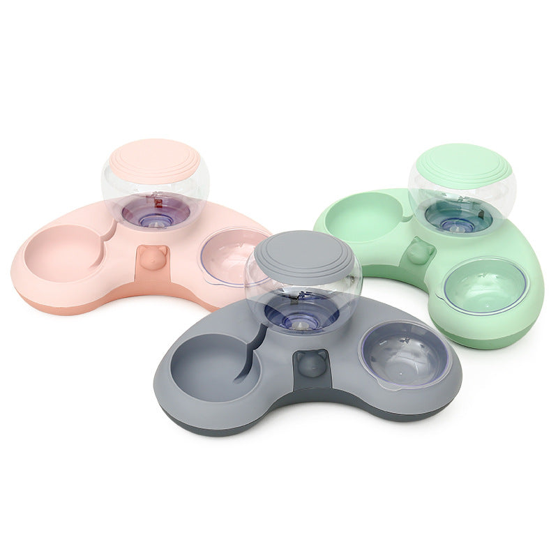 Pet Crescent Automatic Double Bowl Water Feeding Station
