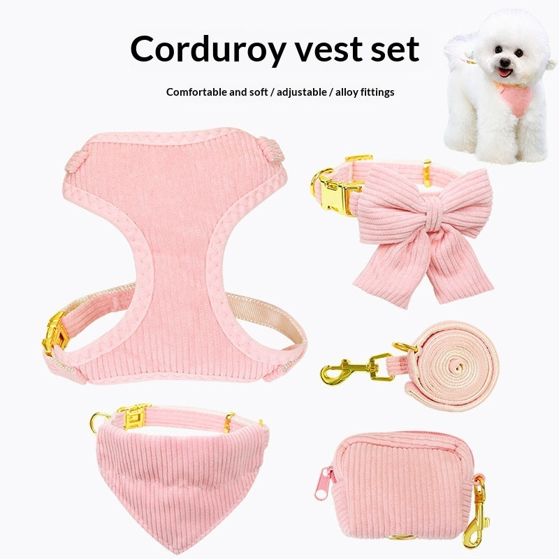 Adjustable Pet Leash And Harness For Outdoor Use